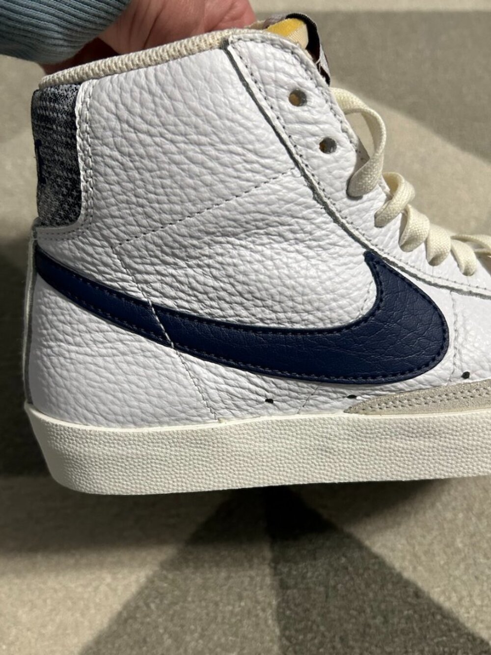 Nike Blazer Mid '77 "Washed Denim" EUC White/Navy/Cream Sneakers Men's Size 6 - Picture 5 of 16